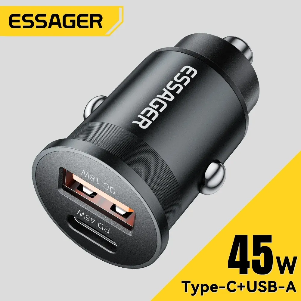 Essager 54W USB chargeur de voiture 5A charge rapide QC 3.0 PD 3.0 SCP AFC USB Type C chargeurs de téléphone de voiture