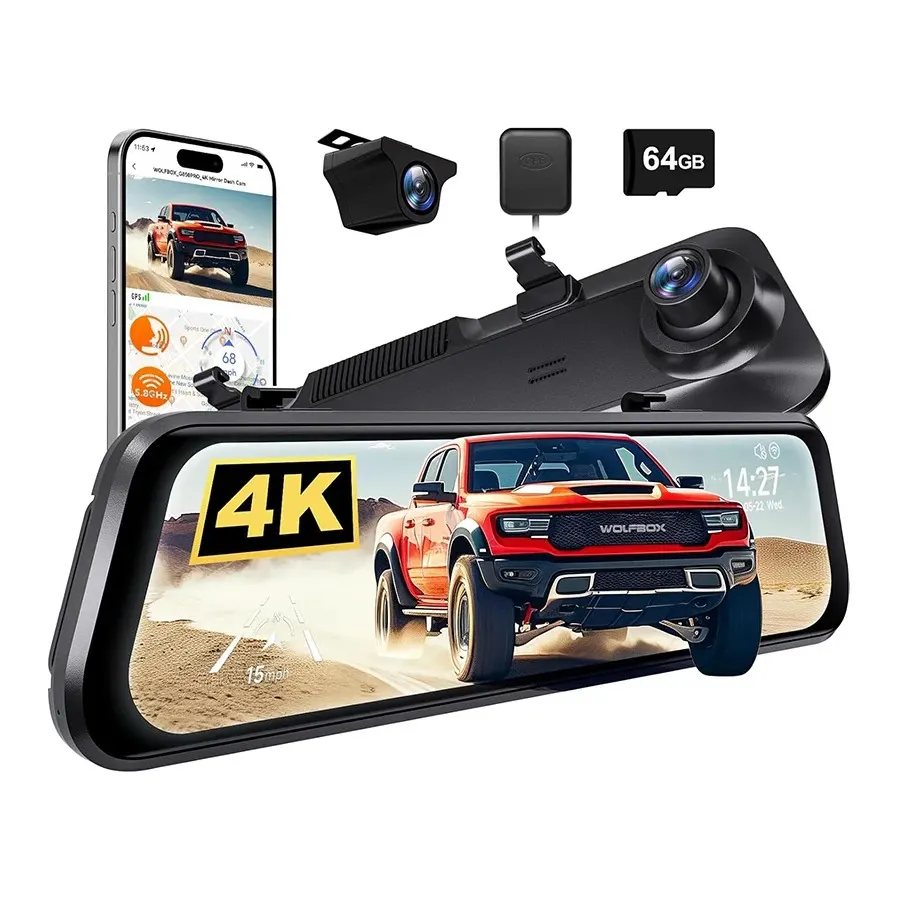 G850Pro Dash Cam for Dealerships, Dual 4K Front and Rear Lens, Black Box Style Video Recording