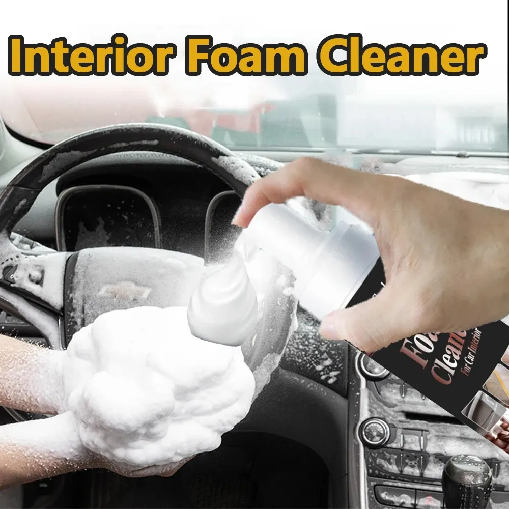 Multi-Purpose Foam Spray Cleaner - Easy Cleaning for Car and Home Interiors, Suitable for Dashboard, Steering Wheel, Seats - 100ml