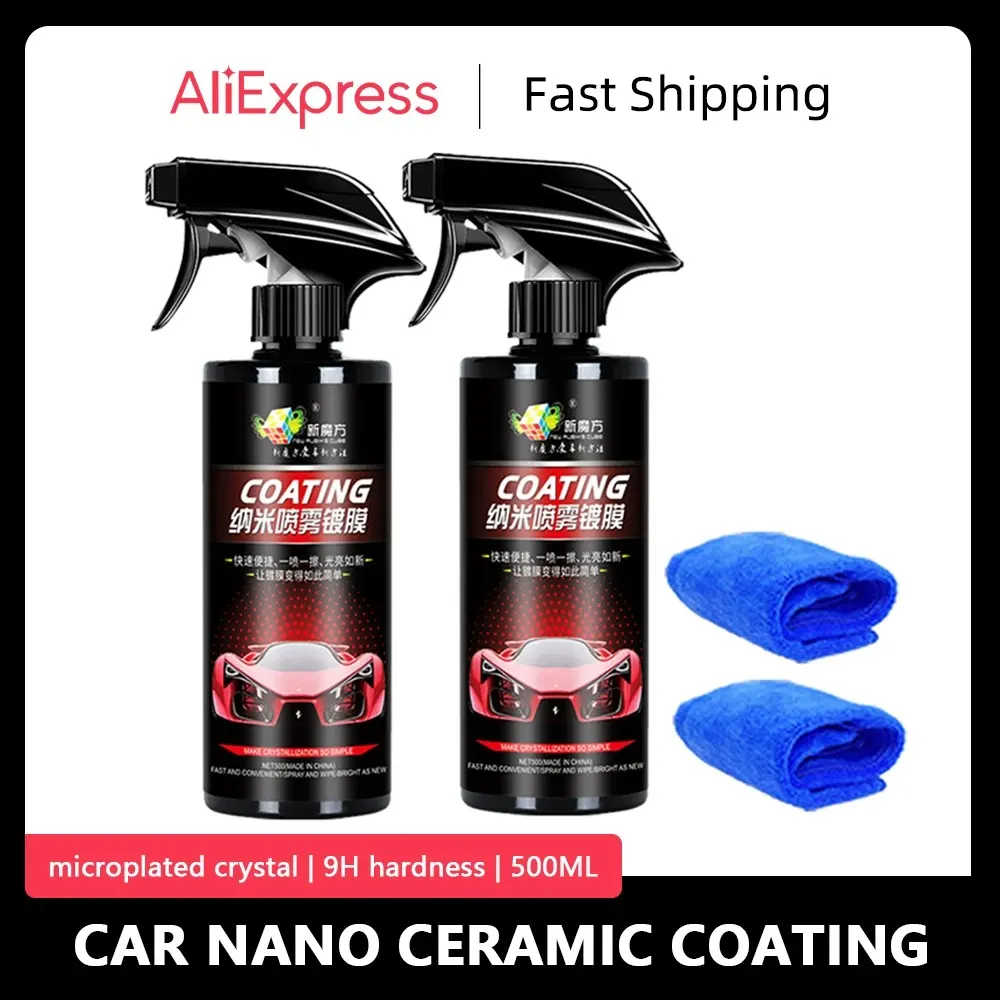 Revêtement Nano céramique pour voiture, entretien, couche hydrophobe, nettoyage des détails, Agent de polissage automobile, 500ml