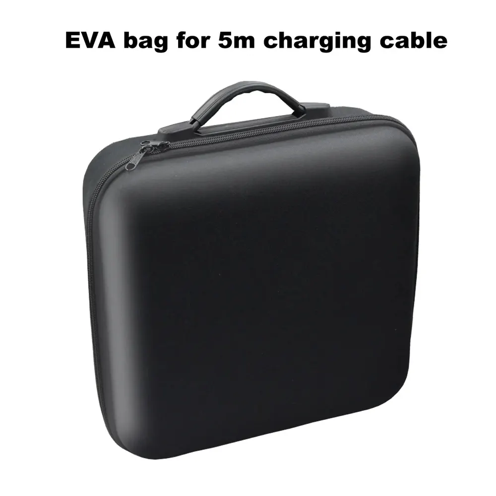 Portable EVA Electric Vehicle Charging Cable Bag, Portable Carrying Bag for 5m EV Charger