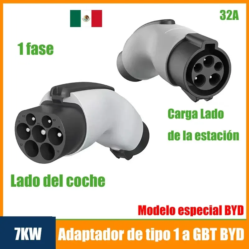 WUFEN adaptateur NACS Type 2 GBT EV chargeur vers Type 1 adaptateur de voiture accessoires outils AC 110 V-250 V 7.2KW pour prise BYD SHARK