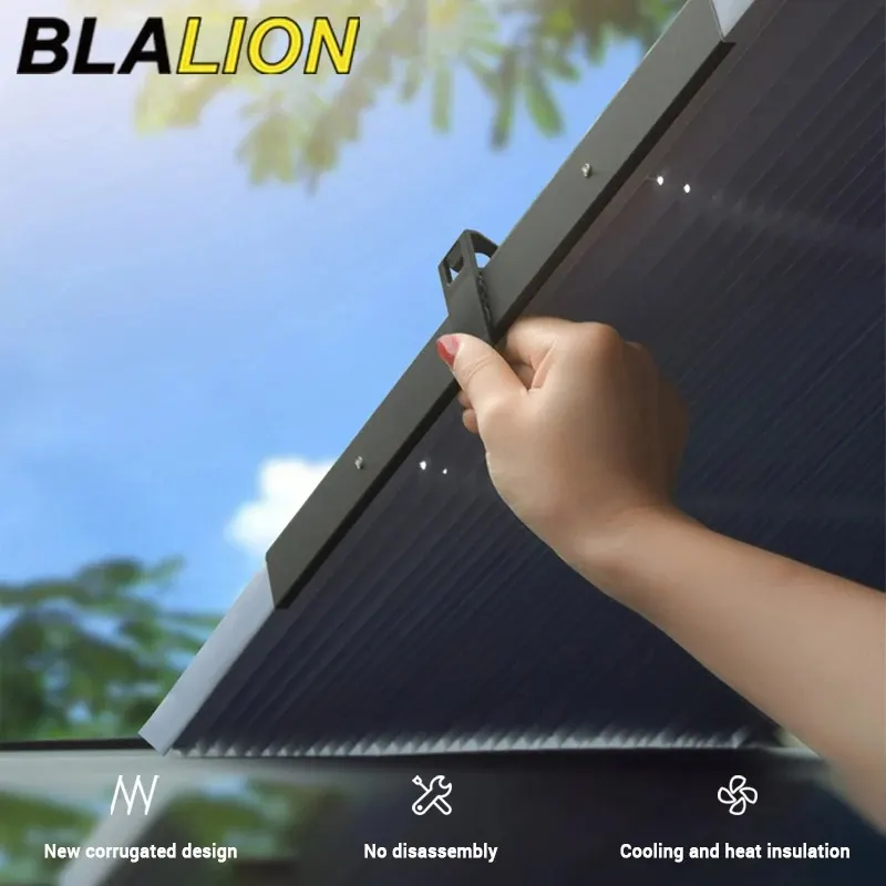 Rideau Pare-Soleil Rétractable Anti UV pour Pare-Brise de Voiture, 70cm