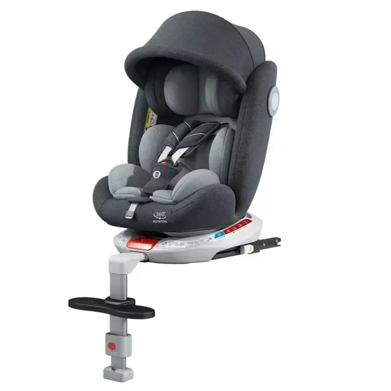 Siège auto enfant avec support de jambe 360 °, Siège de sécurité de voiture à dossier réglable pivotant, siège de sécurité pour enfant de 0 à 4 ans