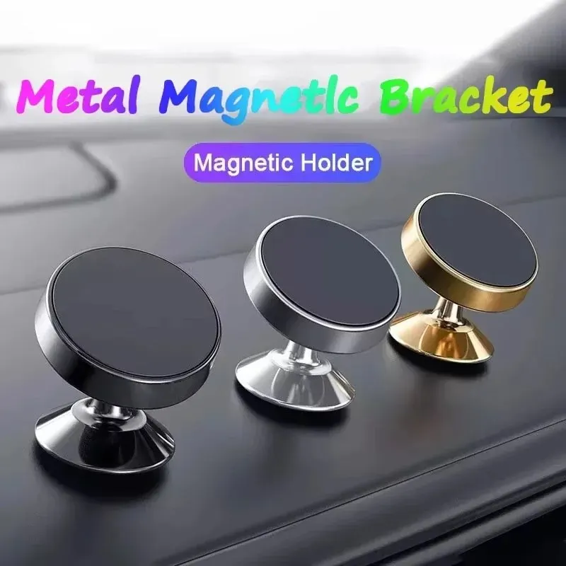 Support de téléphone magnétique pour voiture, 360 ° Support de voiture universel rotatif pour tous les smartphones