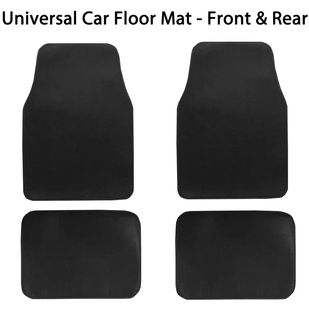 Universal Car Floor Mats, Front and Rear, Automotive Floor Mats for Cars, SUVs, Sedans, Vans, 4 Pieces