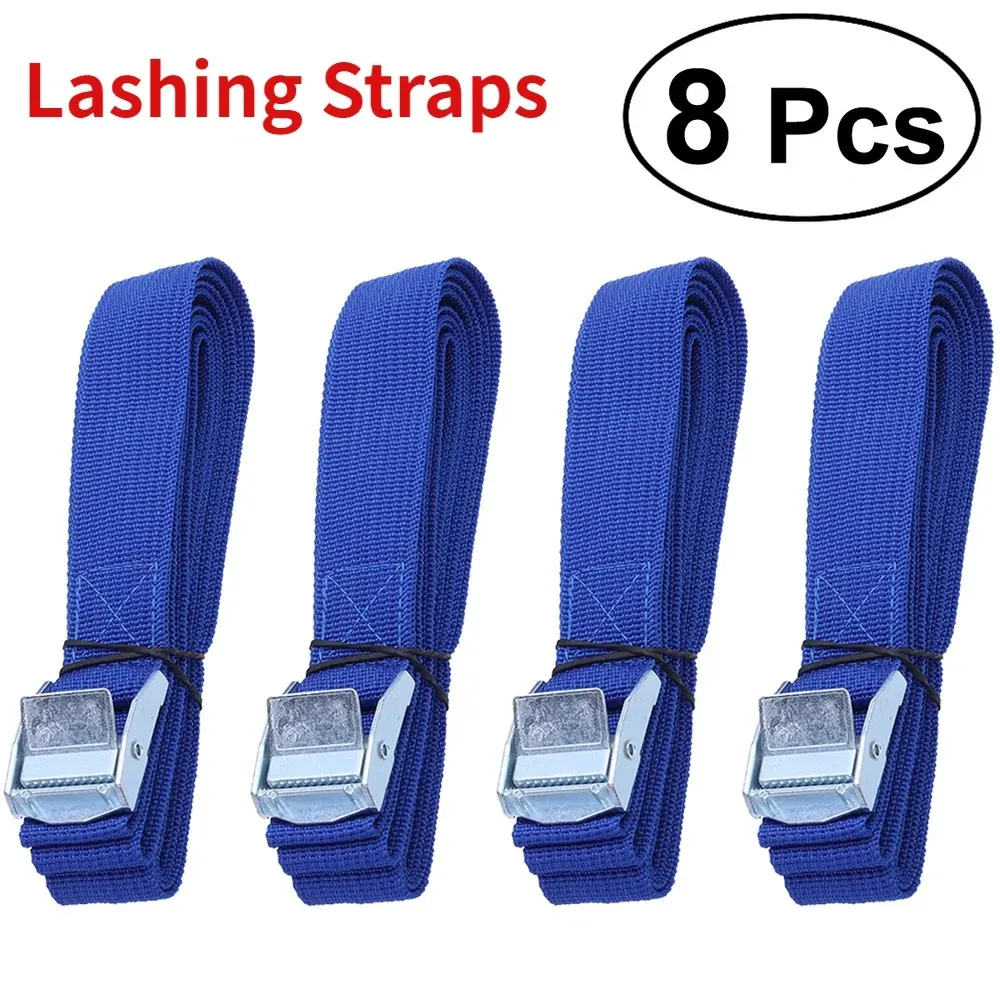 Sangles d'arrimage de 2.5M avec boucle, 10 pieces, en Nylon à dégagement rapide pour l'arrimage de chargement, porte-bagages de toit de voiture, porte-Kayak mobile
