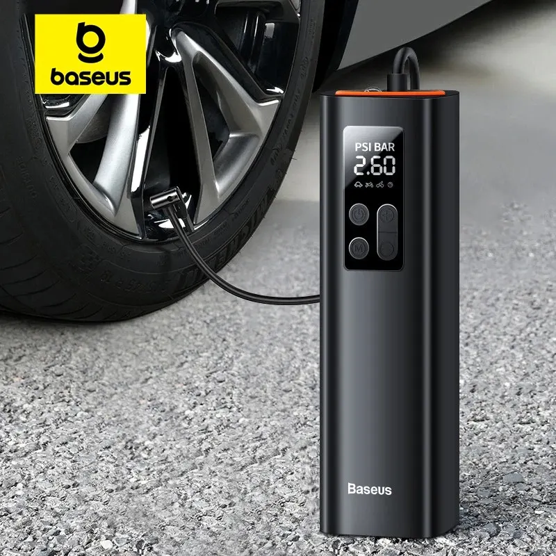 Baseus – Mini compresseur d'air Portable pour pneus de voiture, 12V, 150psi, pour vélo, bateau