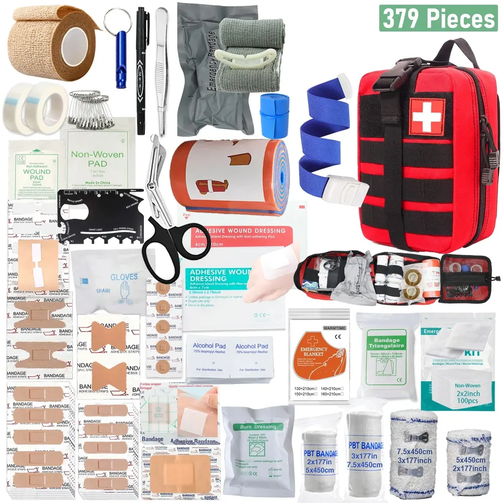 Trousse de premiers secours pour le bureau, domicile, plein air, le camping, la chasse, la randonnée