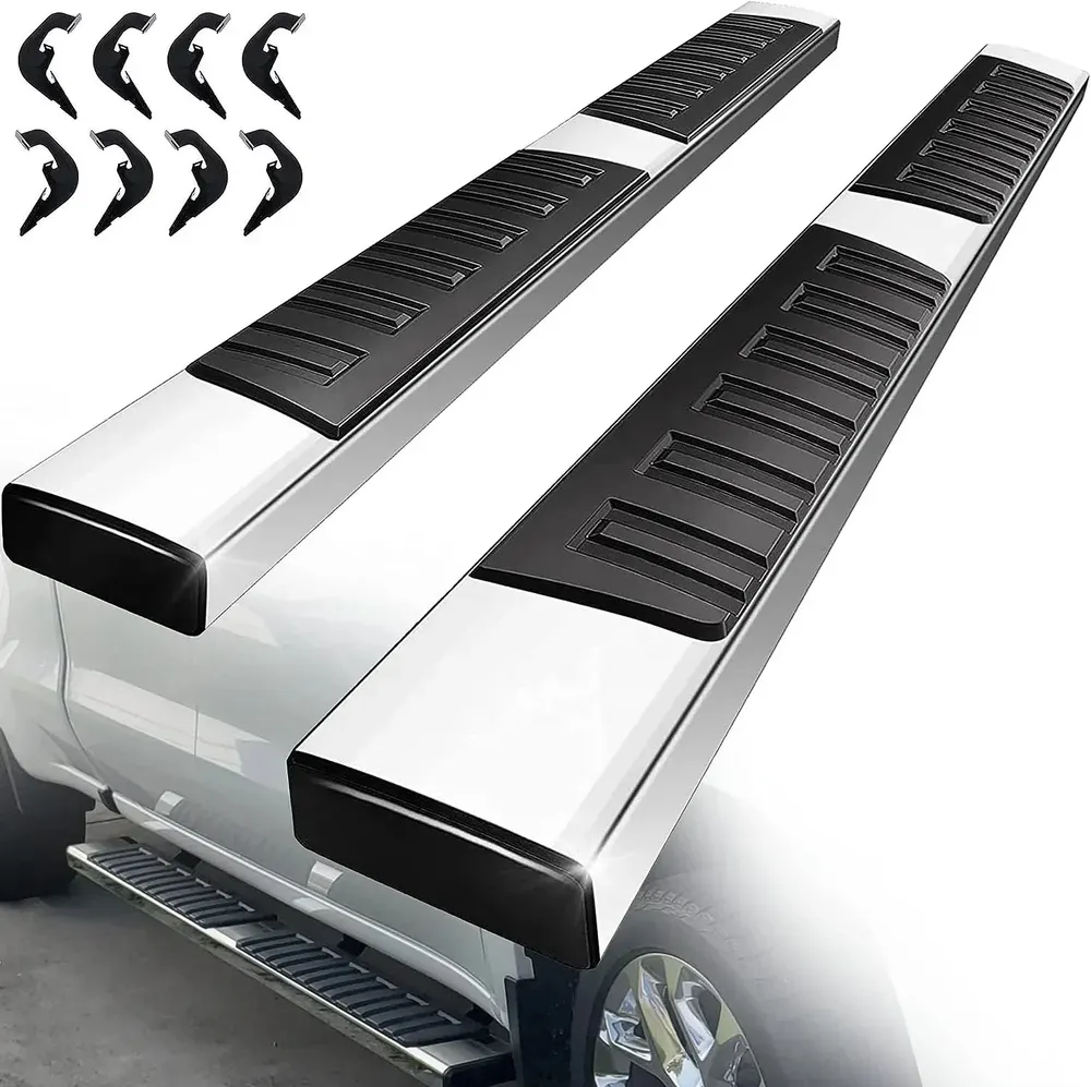 Marchepieds latéraux en aluminium 4x4, marchepieds en caoutchouc ABS, compatibles avec Ford F150, Toyota Tundra, marchepieds pour camion